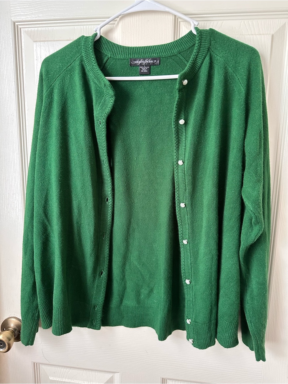 Green Women's Cardigan Sweater - Classic Button-Front